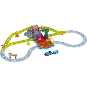 image:imageThomas amp Friends Toy Train Set from FisherPrice Crankys Dockside Delivery Playset with Motorized Thomas amp Cargo Car 2 Crates amp Moving Crane